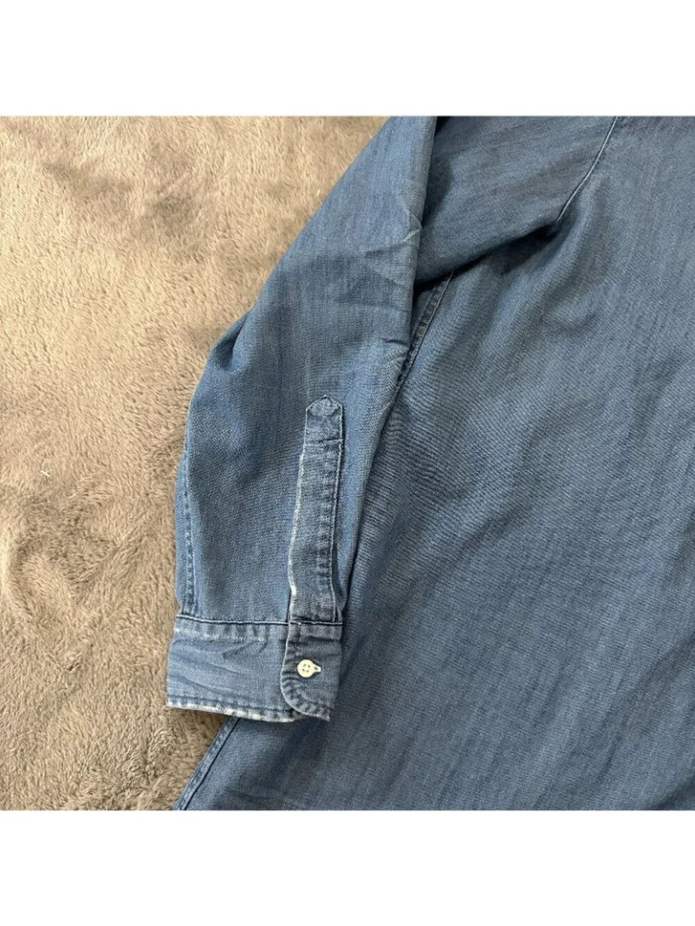 Frank & Eileen Mary Shirt Dress XL Distressed Button Down Vintage Stonewash - Picture 3 of 8